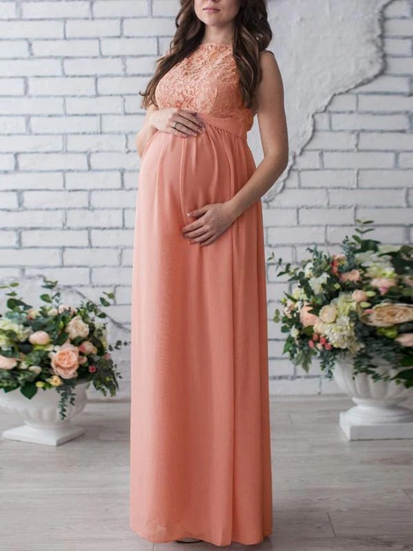 2025.3.24下架Muttermode Abendkleid Umstandsmode Hochzeit Body Schwangerschaft Spitze Maxikleid