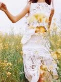 Muttermode Babybauch Fotoshooting Kleid umstandskleid Weiß Spitze Sommerkleider Mit Cut Outs