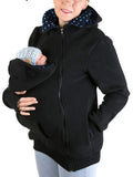 Muttermode Tragejacke Tupfen Kangaroo Baby Sweatshirt Kapuzenpullover Umstandsjacke
