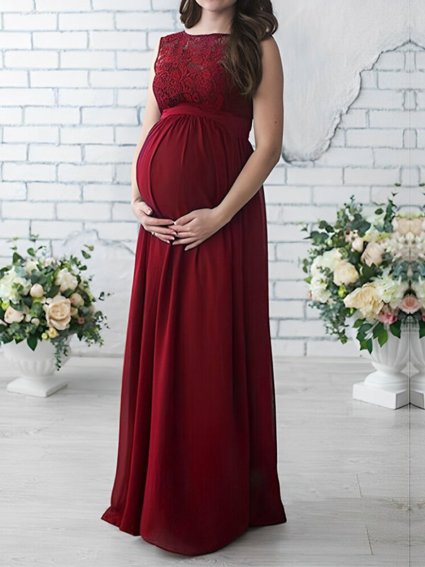 2025.3.24下架Muttermode Abendkleid Umstandsmode Hochzeit Body Schwangerschaft Spitze Maxikleid