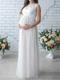 2025.3.24下架Muttermode Abendkleid Umstandsmode Hochzeit Body Schwangerschaft Spitze Maxikleid