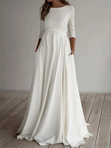 Muttermode Umstandskleider Brautkleider Abendkleider 3/4 Ärmel Elegant Maxikleider