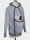 Muttermode Tragejacke Babyeinsatz Kangaroo Baby Sweatshirt Pullover Hoodie Umstandsjacke