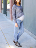 Muttermode Umstandsmode Umstandsunterteile Zuhause Täglich Taschen Zerrissene Schwangerschaft Jeans