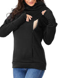 Muttermode Stillpullover Stillmode Mit Kapuzen Taschen Reißverschluss Damen Nursing Sweatshirt