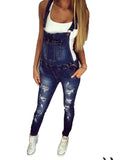 Muttermode Umstands Latzhosen Zerrissene Bleistifthosen Denim Jumpsuit