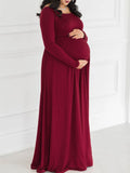 Muttermode Umstandskleider Fotoshootingkleider Baby Shower Schleppe Schwangerschaft Maxikleider